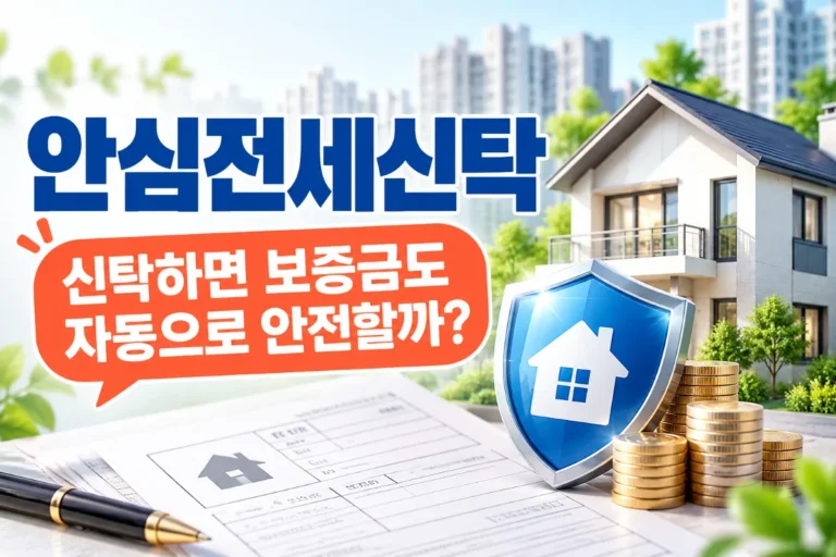 안심전세신탁 HUG 제도 구조와 전세보증금 보호 방식, 신청 전 확인할 점
